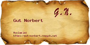 Gut Norbert névjegykártya