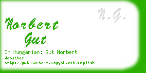 norbert gut business card